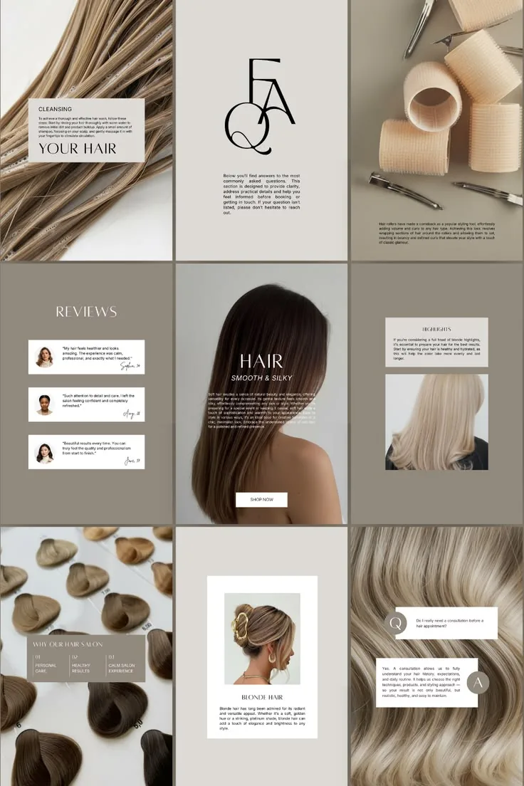 Hair salon Instagram feed